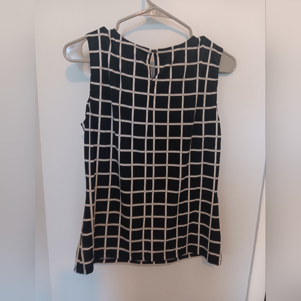 Calvin Klein Black and White Patterned Top